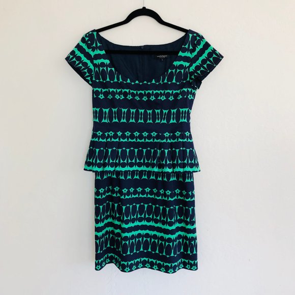Nanette Lepore Pattern Blue Green Dress